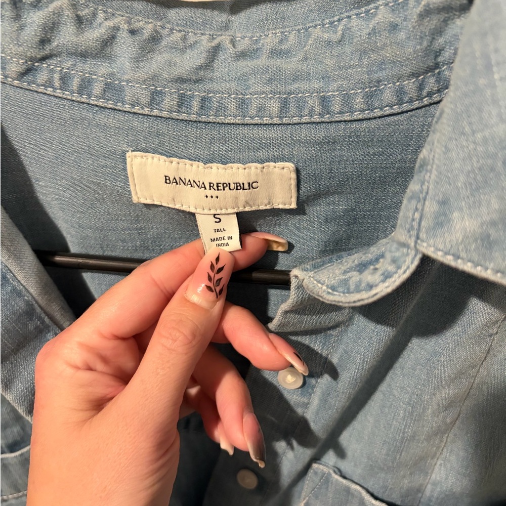 Banana Republic Utility Mini Denim Shirt dress - Picture 3 of 3